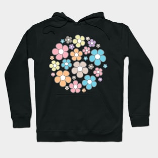 Colorful flowers circle Hoodie